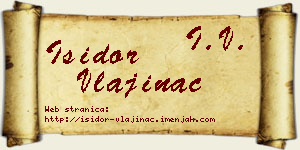 Isidor Vlajinac vizit kartica